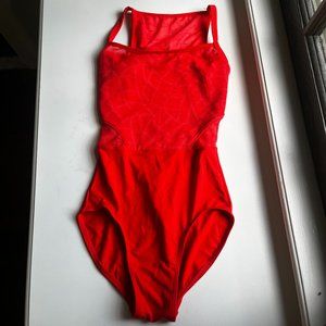 Mirella Dark Orange Leotard - Size Petite